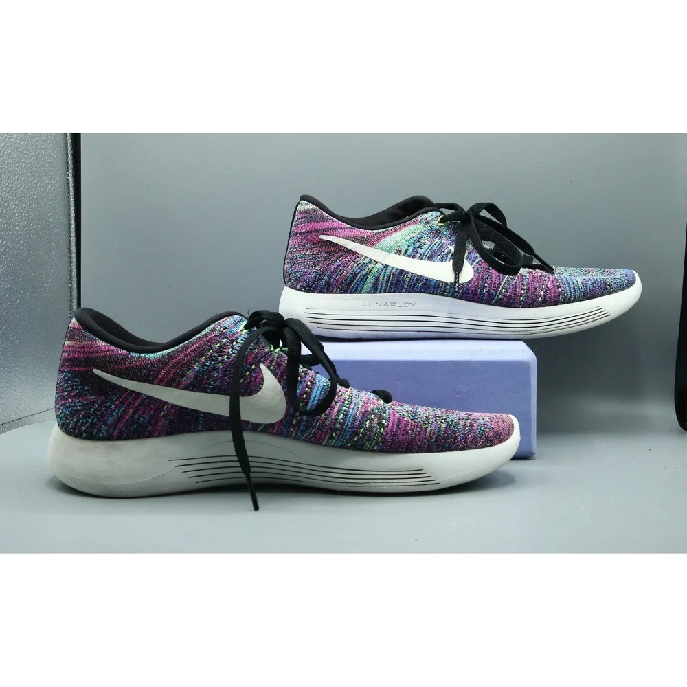 Nike LunarEpic Low Flyknit 2 Multicolor Running Shoes 843765-002 Womens 9.5